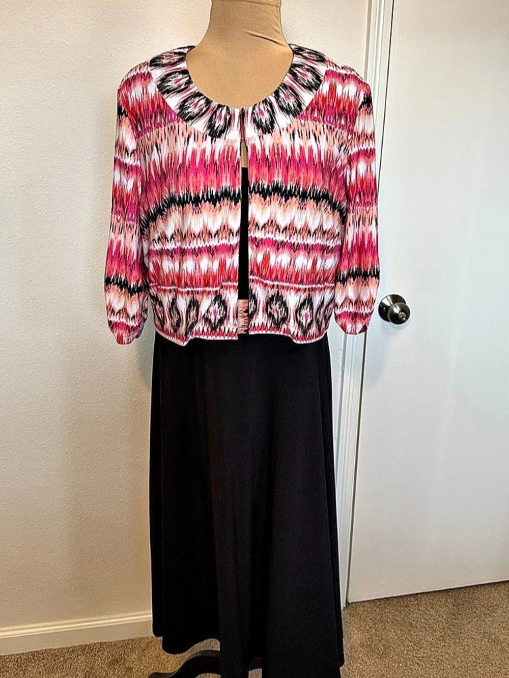 Perceptions Abstract Print Maxi Dress Size XL Like New
